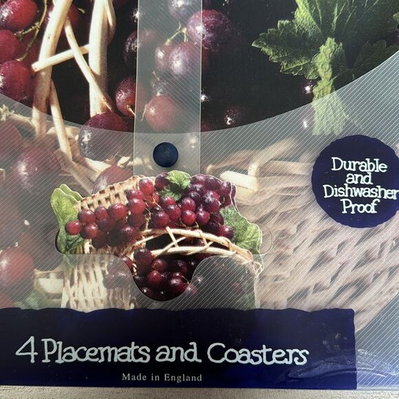TableMates Placemat & Coaster Set (4/PK) Made in England - Picture 4 of 9